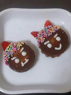 節分スイーツ*鬼のミニエンゼルパイ 簡単-レシピのメイン写真