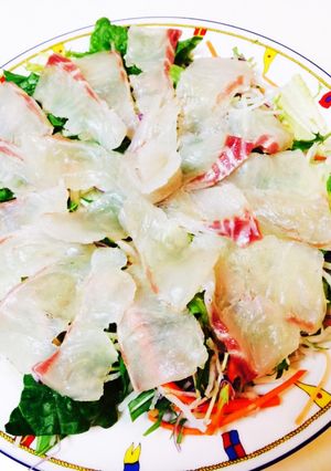 配合簡単☆帰宅してすぐ！鯛のカルパッチョ-レシピのメイン写真