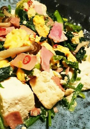 ほうれん草と豆腐の彩りチャンプル-レシピのメイン写真