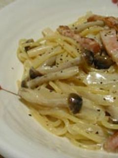 きのことベーコンのクリームパスタ-レシピのメイン写真