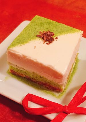 レアチーズ抹茶ケーキ-レシピのメイン写真