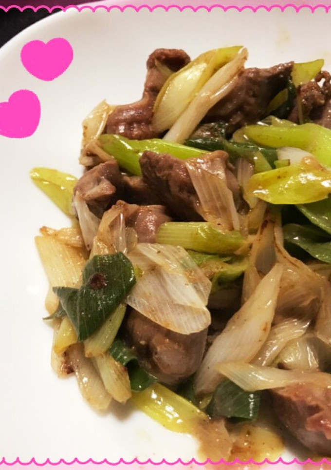 簡単激ウマ♡砂ずりと白ネギ炒め♡-レシピのメイン写真