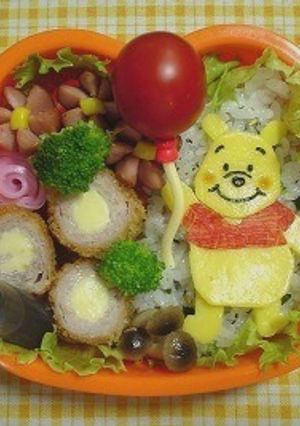 キャラ弁。くまのプーさん-レシピのメイン写真