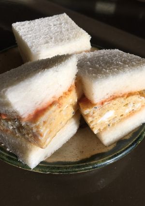 厚焼きじゃこ玉サンド☆幼児食朝ごはん-レシピのメイン写真