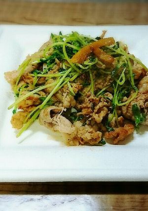 ぶた肉と豆苗のゆず塩マヨネーズ焼き-レシピのメイン写真