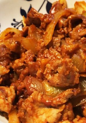 豚肉と玉ねぎのケチャップカレー炒め-レシピのメイン写真