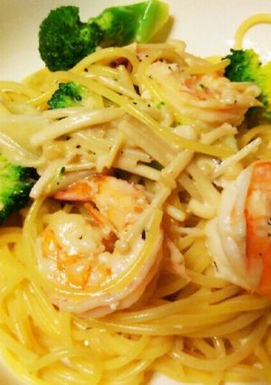 海老とブロッコリーのクリームパスタ-レシピのメイン写真