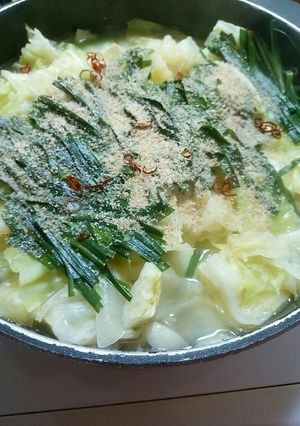 あっさり塩味でスープが旨い！もつ鍋☆-レシピのメイン写真