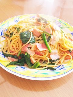 ベーコンとほうれん草の和風パスタ-レシピのメイン写真