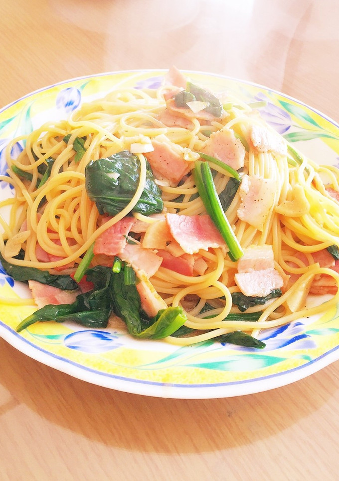 ベーコンとほうれん草の和風パスタ-レシピのメイン写真