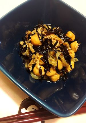 簡単★体に優しいひじきとひよこ豆の煮物-レシピのメイン写真