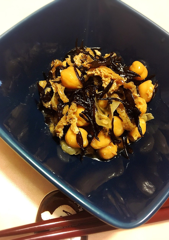 簡単★体に優しいひじきとひよこ豆の煮物-レシピのメイン写真