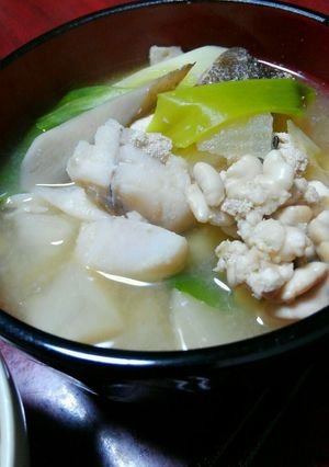 たらを使って山形名物どんがら汁-レシピのメイン写真