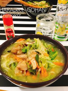 即席麺で☆たっぷり野菜のタンメン風。-レシピのメイン写真