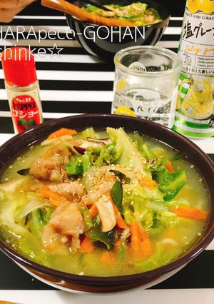 即席麺で☆たっぷり野菜のタンメン風。-レシピのメイン写真