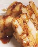 ピリ辛つくねの蓮根はさみ揚げ