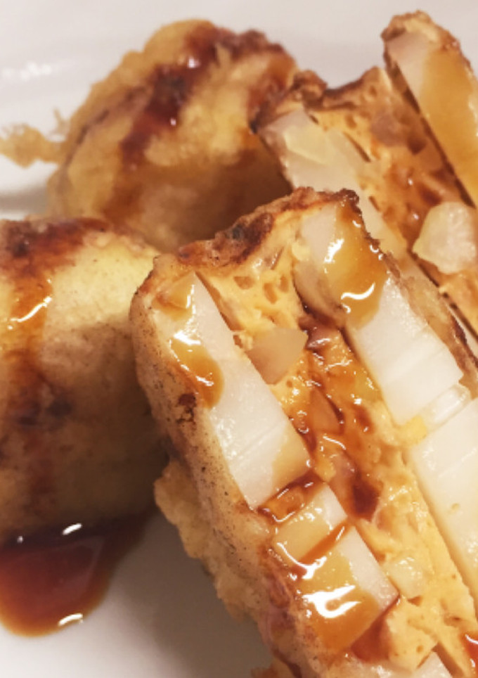 ピリ辛つくねの蓮根はさみ揚げ-レシピのメイン写真