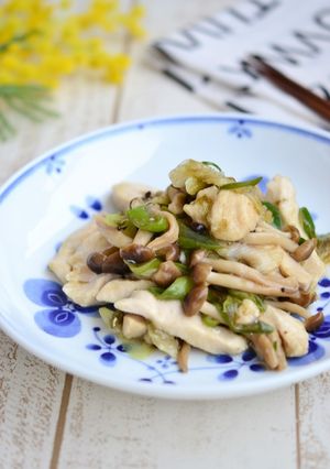 チキンときのこのおぼろ昆布のレンジ蒸し-レシピのメイン写真