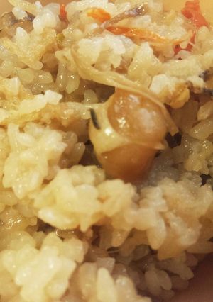 ベビーほたてのおこわ♪冷めても美味しい-レシピのメイン写真