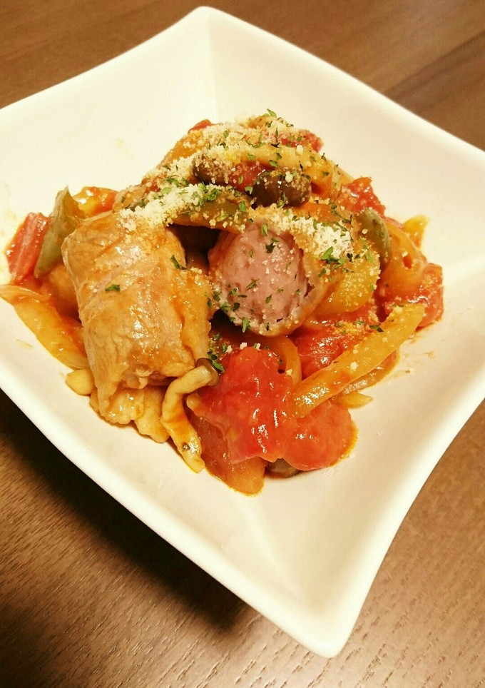 肉巻きウインナーのトマト煮込み-レシピのメイン写真