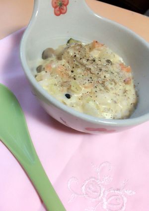 栄養満点！たっぷり野菜の豆乳リゾット♩-レシピのメイン写真