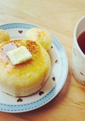 セリアの型でふわふわ厚焼きパンケーキ♡-レシピのメイン写真