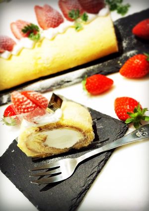 簡単♡しっとりロールケーキ♡共立て♡-レシピのメイン写真