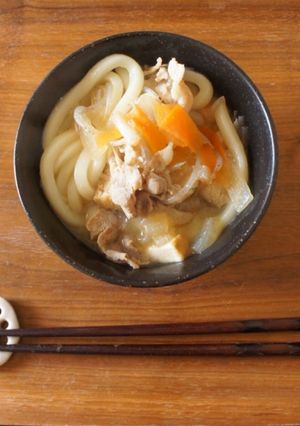 豚汁うどん煮込み♪休日の簡単リメイク-レシピのメイン写真