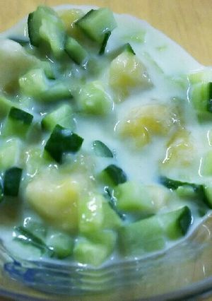 ミルク消費に離乳食☆バナナミルクきゅうり-レシピのメイン写真