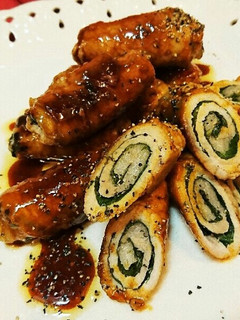 豚肉の大葉巻き☆コチュジャン炒め-レシピのメイン写真
