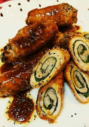 豚肉の大葉巻き☆コチュジャン炒め-レシピのメイン写真