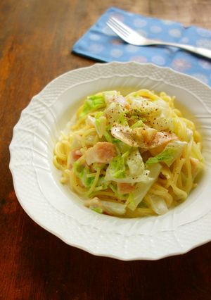 ベーコンと白菜のワンポットパスタ-レシピのメイン写真