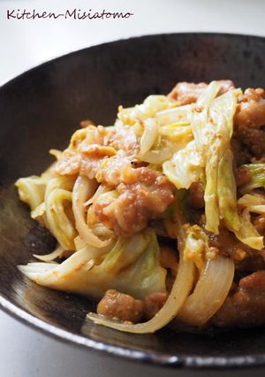 豚肉とキャベツの胡麻味噌炒め-レシピのメイン写真