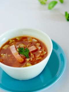 簡単!レンジで即席トマトスープ-レシピのメイン写真