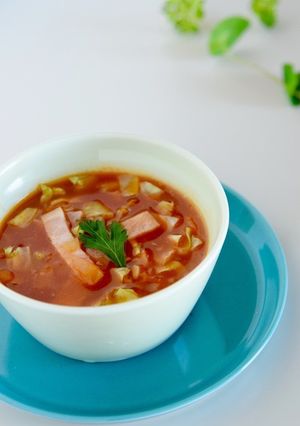 簡単！レンジで即席トマトスープ-レシピのメイン写真