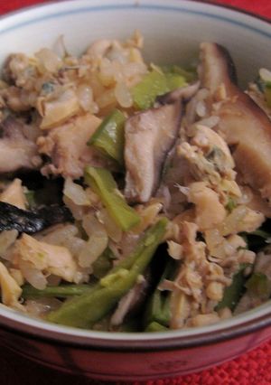 アサリと白魚と椎茸のあっさり炊き込みご飯-レシピのメイン写真
