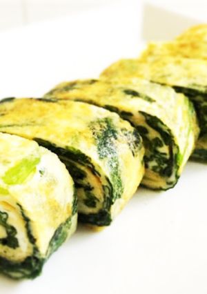 ほうれん草の卵焼き ココナッツオイル-レシピのメイン写真