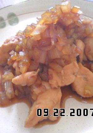 ココ〇風♪ささ身で和風玉ねぎソース-レシピのメイン写真