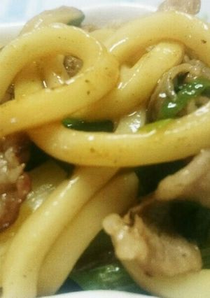 簡単‼お弁当用ねぎの焼きうどん-レシピのメイン写真