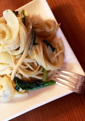 ほうれん草と玉葱のクリームパスタ-レシピのメイン写真