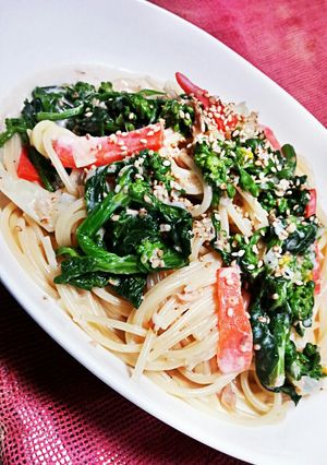 菜の花の豆乳パスタ❣-レシピのメイン写真