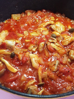 簡単バジル風味の鶏肉のトマト煮込み-レシピのメイン写真
