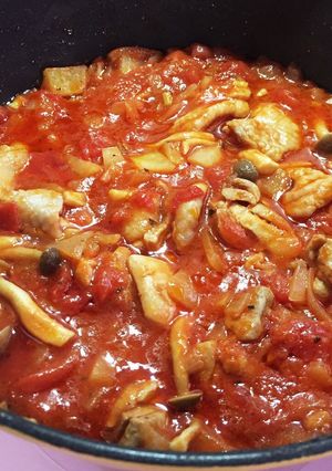 簡単バジル風味の鶏肉のトマト煮込み-レシピのメイン写真
