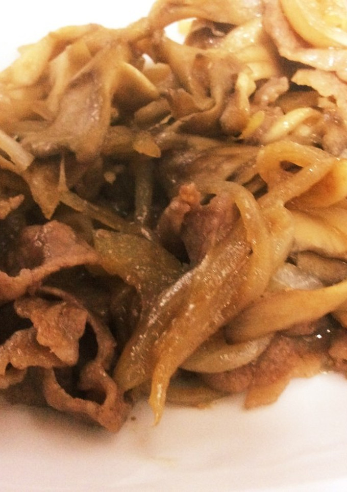 簡単♡牛コマ切れと舞茸のしょうが焼き-レシピのメイン写真
