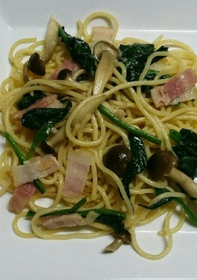 簡単☆ほうれん草としめじの和風スパゲティ-レシピのメイン写真
