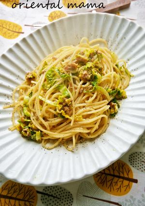 ♡アンチョビ風味な芽キャベツナパスタ-レシピのメイン写真
