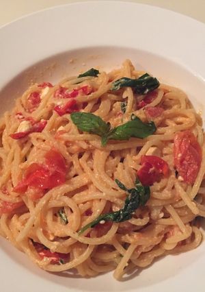 フェタチーズとトマトのパスタ-レシピのメイン写真