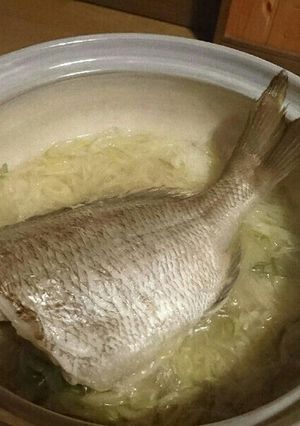 ちょー簡単!!!鯛土鍋蒸し♪冬に是非!!-レシピのメイン写真