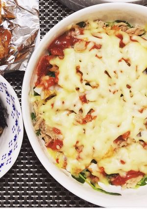 電子レンジだけ!簡単豆苗チーズ焼き-レシピのメイン写真