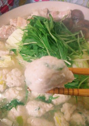 豆腐でふわふわ鶏団子鍋-レシピのメイン写真
